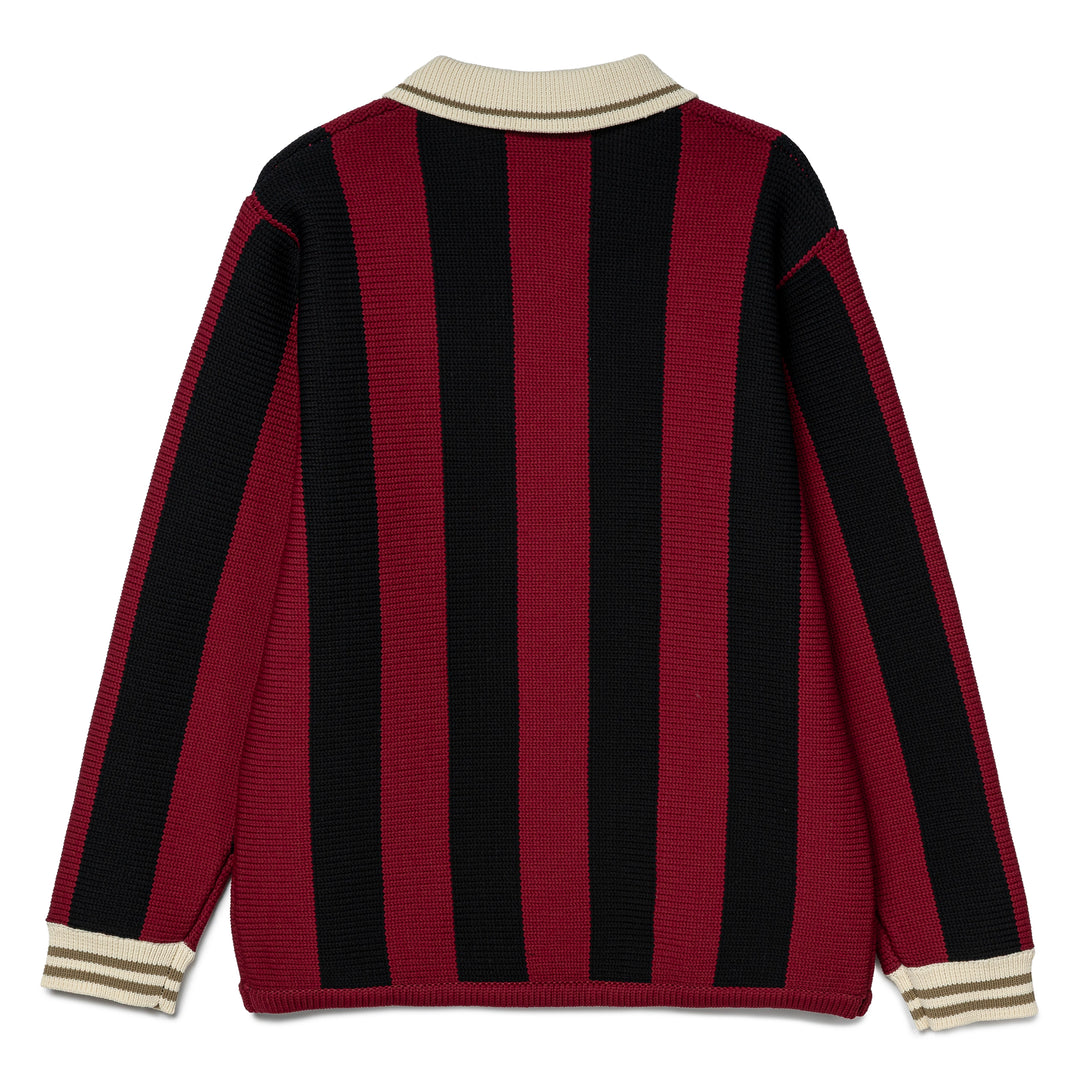 Stripe Knit Shirt | Burgundy