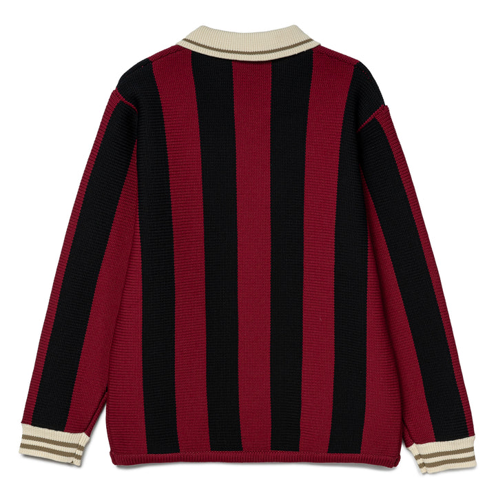 Stripe Knit Shirt | Burgundy