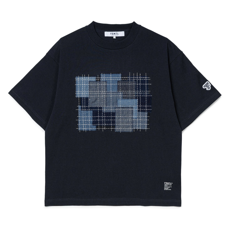 Boro Embroidered Tee | Navy