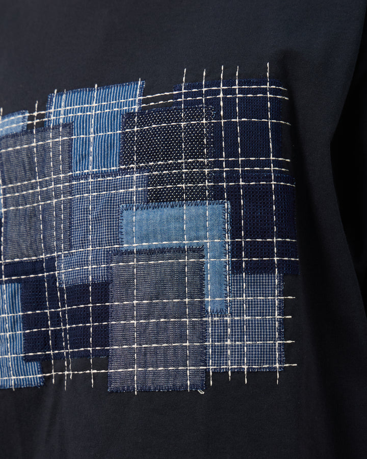 Boro Embroidered Tee | Navy