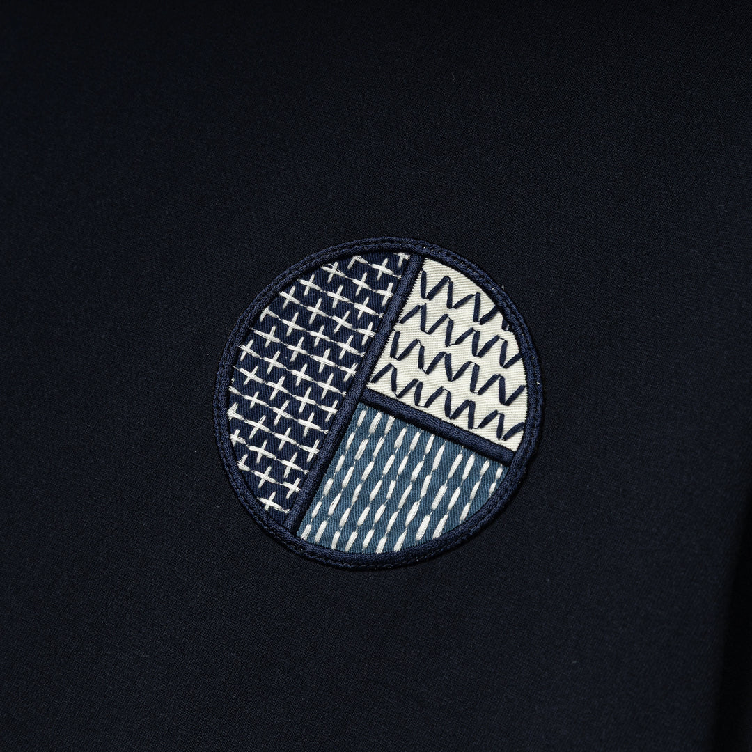 Circle Patch Tee | Navy