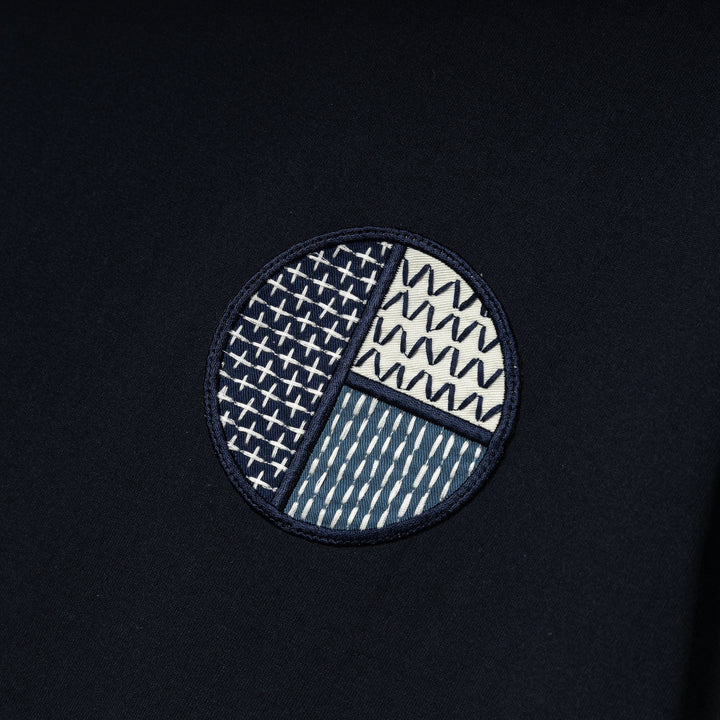 Circle Patch Tee | Navy
