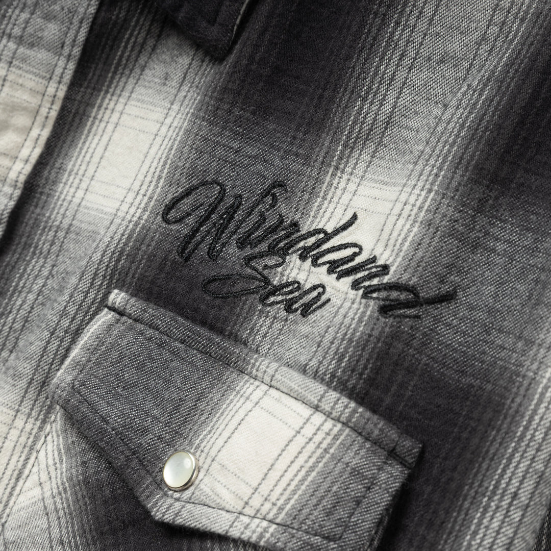 Fringe Flannel Plaid Shirt | Black