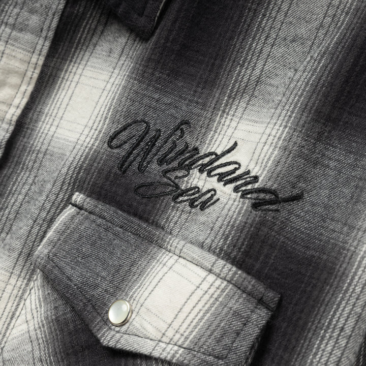 Fringe Flannel Plaid Shirt | Black