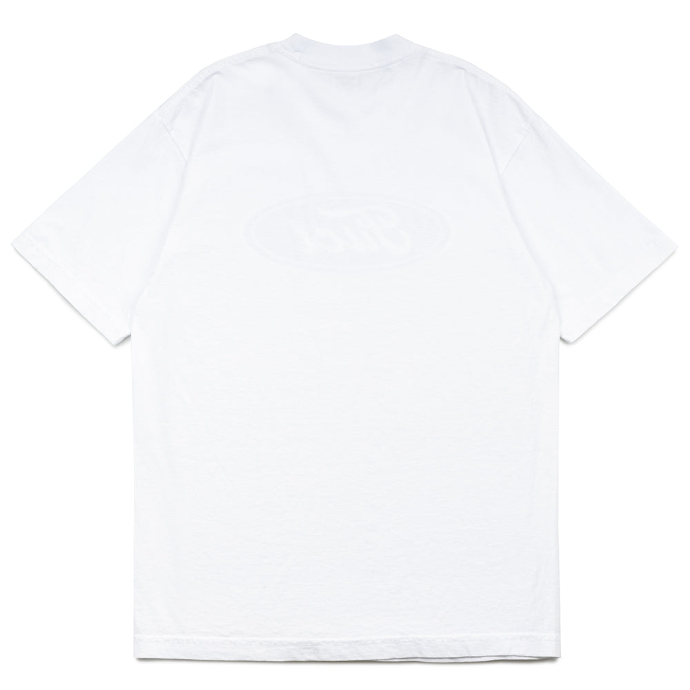 Oval Parody Logo Tee | White