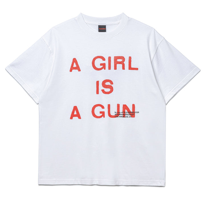 Girl Is A Gun Tee | White