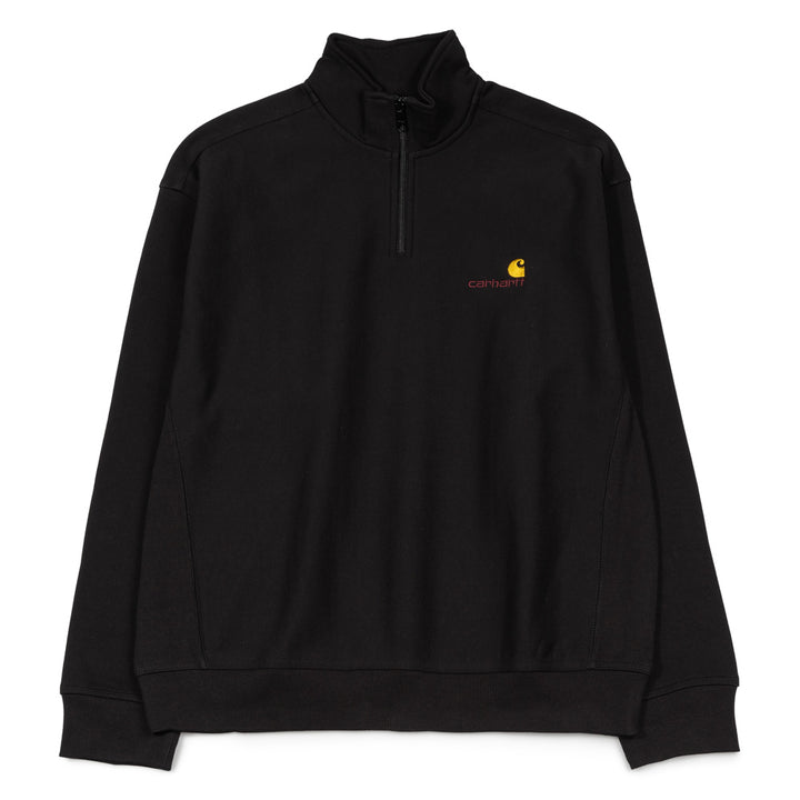 Half Zip American Script Sweatshirt | Black