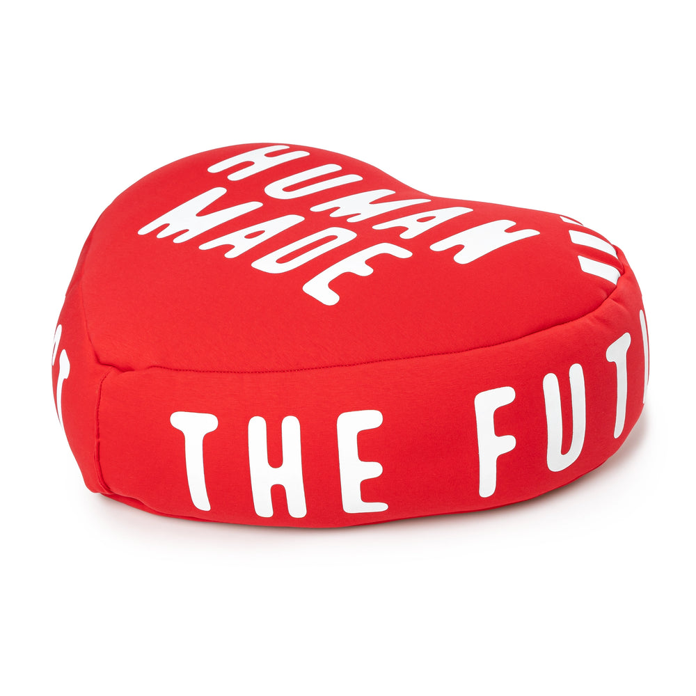 Human Made Heart Beads Cushion | Red