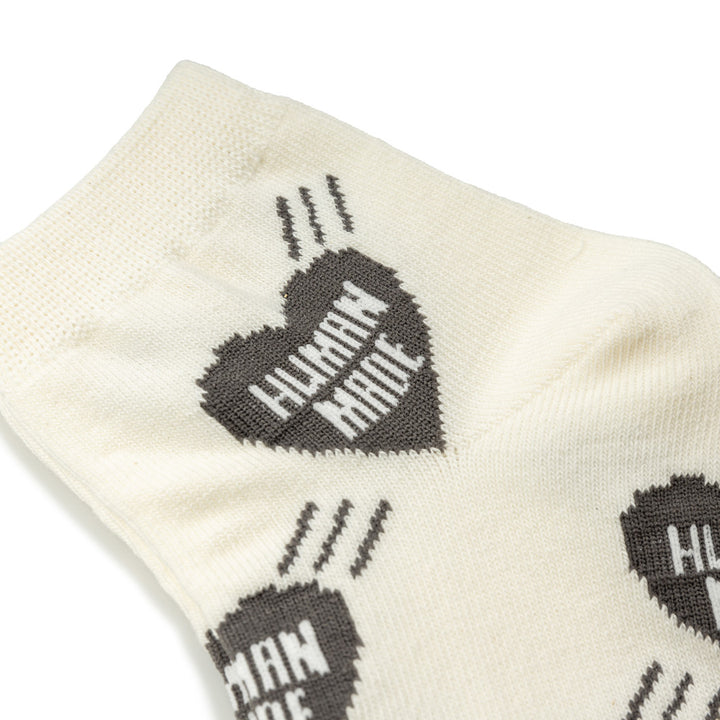 Heart Pattern Short Socks | Gray