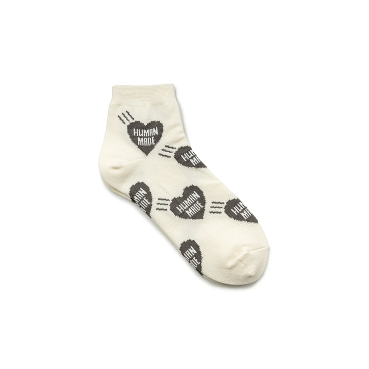 Heart Pattern Short Socks | Gray