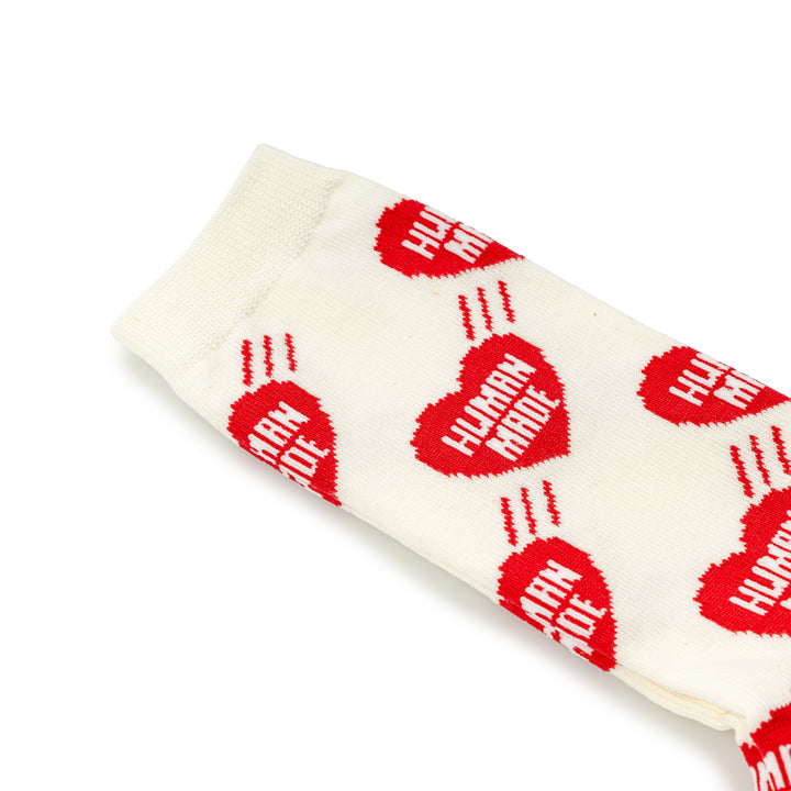 Heart Pattern Socks | Red