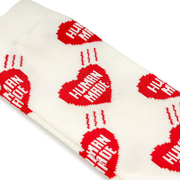 Heart Pattern Socks | Red