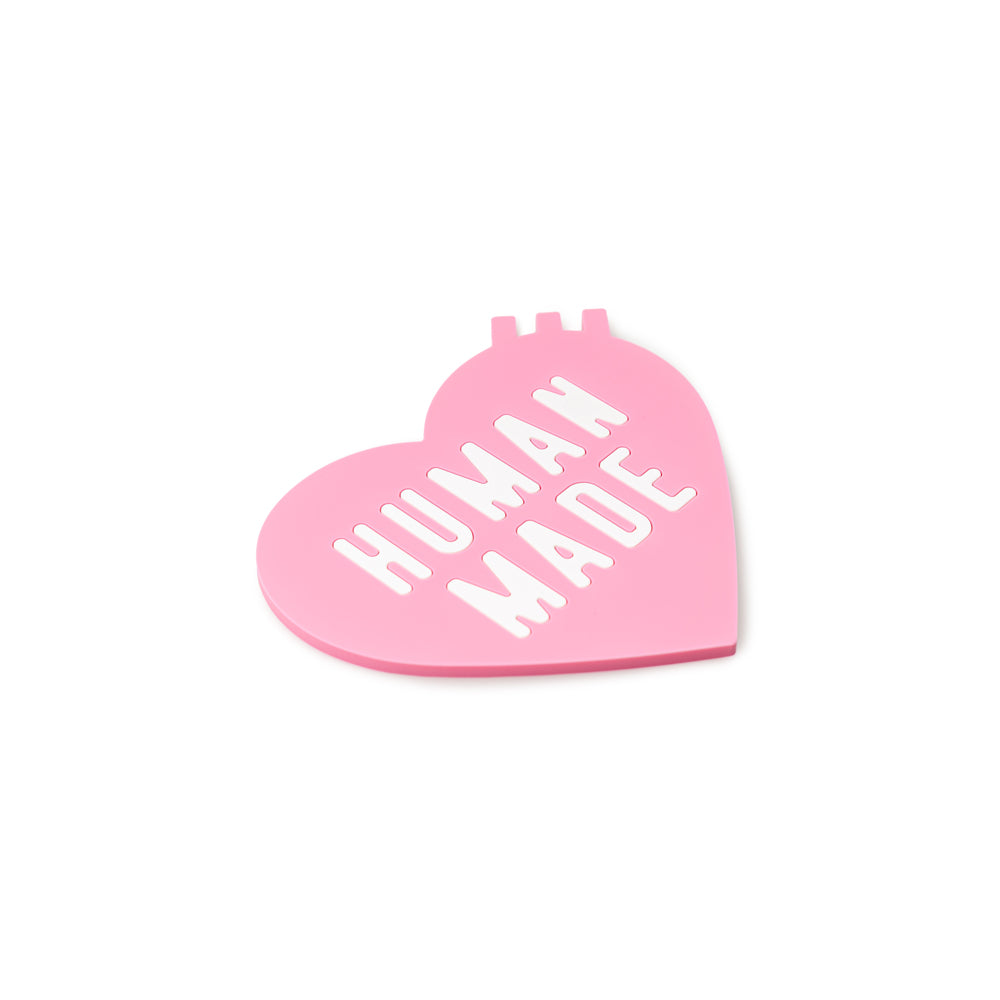 Heart Rubber Coaster | Pink