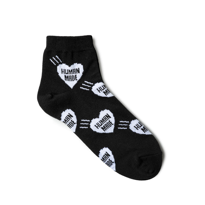 Heart Short Socks | Black