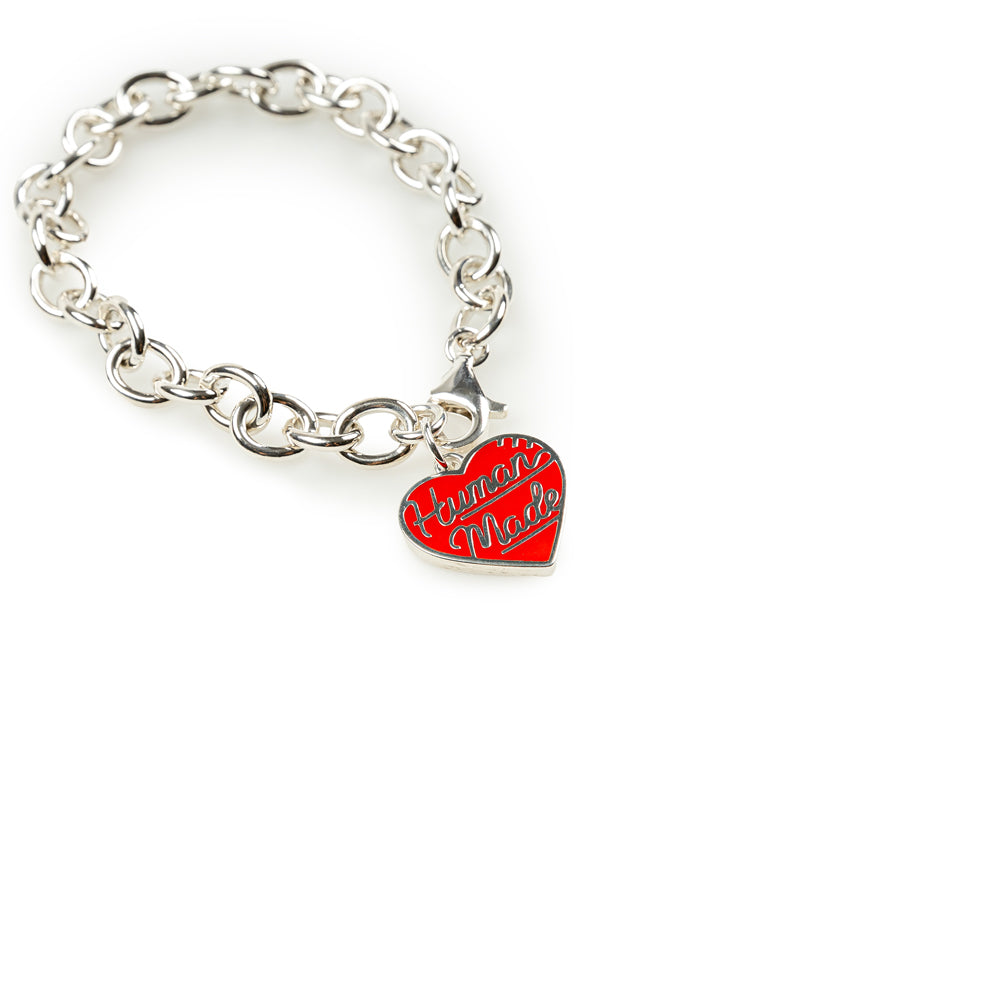 Heart Silver Bracelet | Red