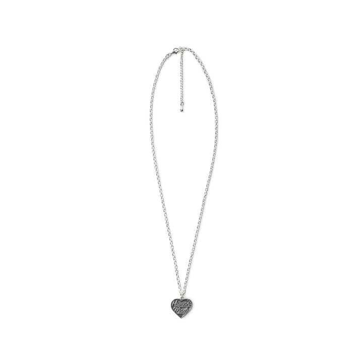 Heart Silver Necklace | Black