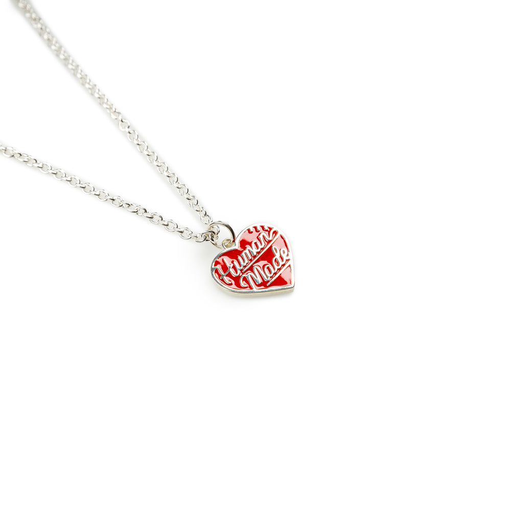 Heart Silver Necklace | Red