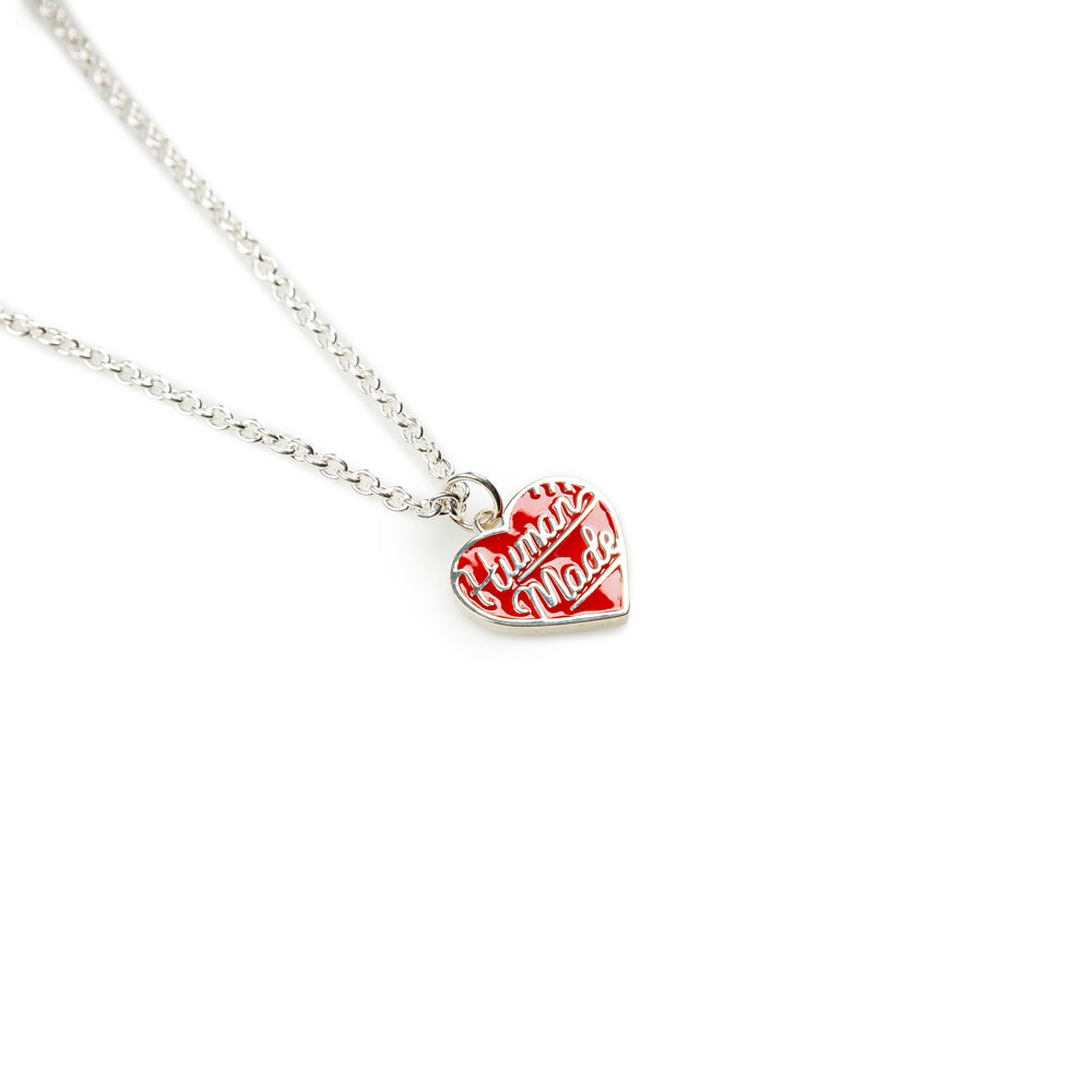 HUMAN MADE Heart Silver Necklace Red-