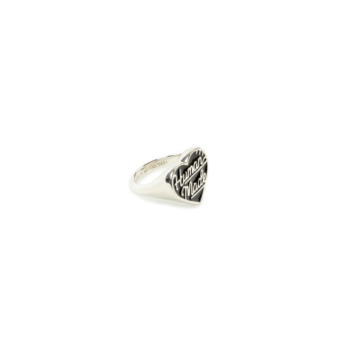 Heart Silver Ring | Black