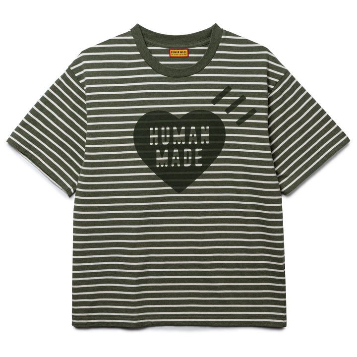 Heart Striped Tee | Olive
