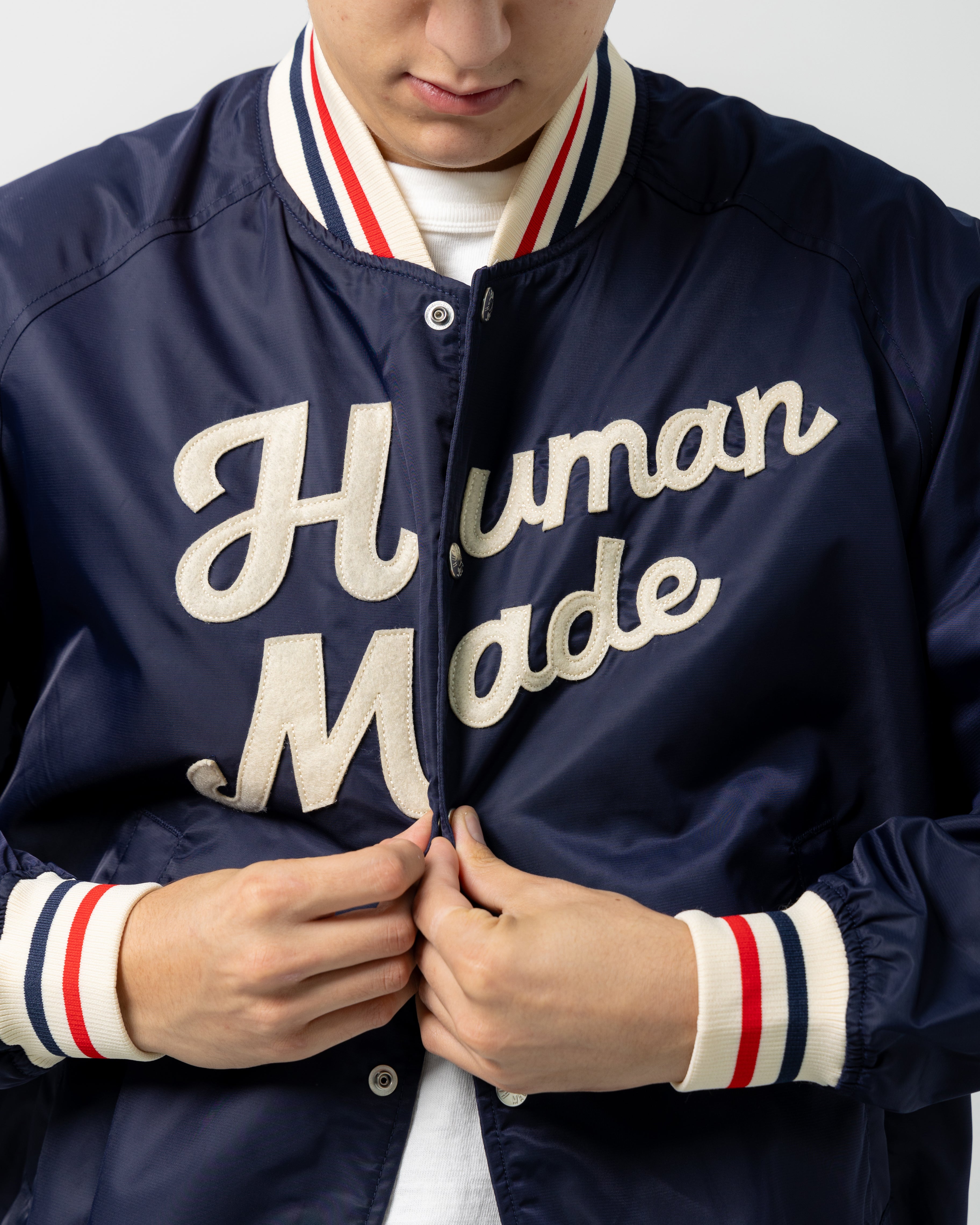 Human Made Nylon Stadium Jacket | Navy