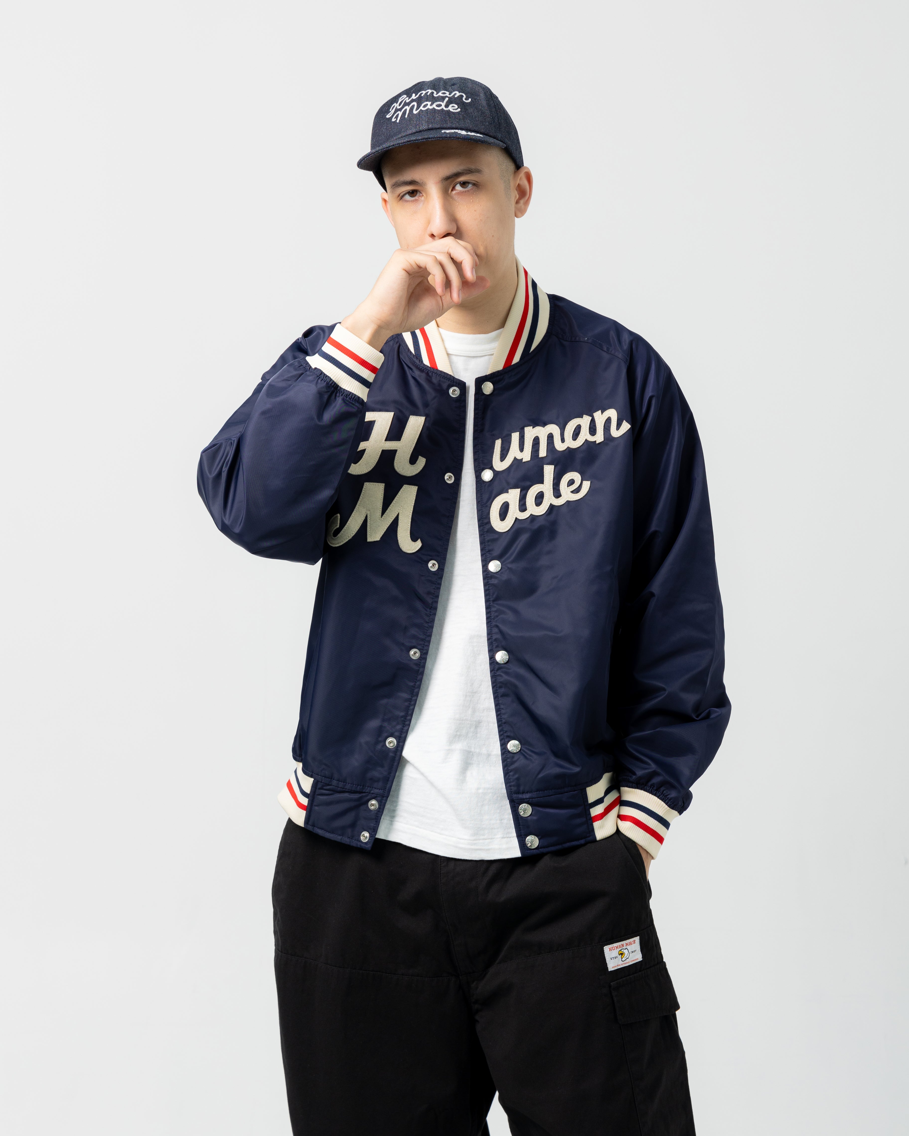 Human Made Nylon Stadium Jacket | Navy