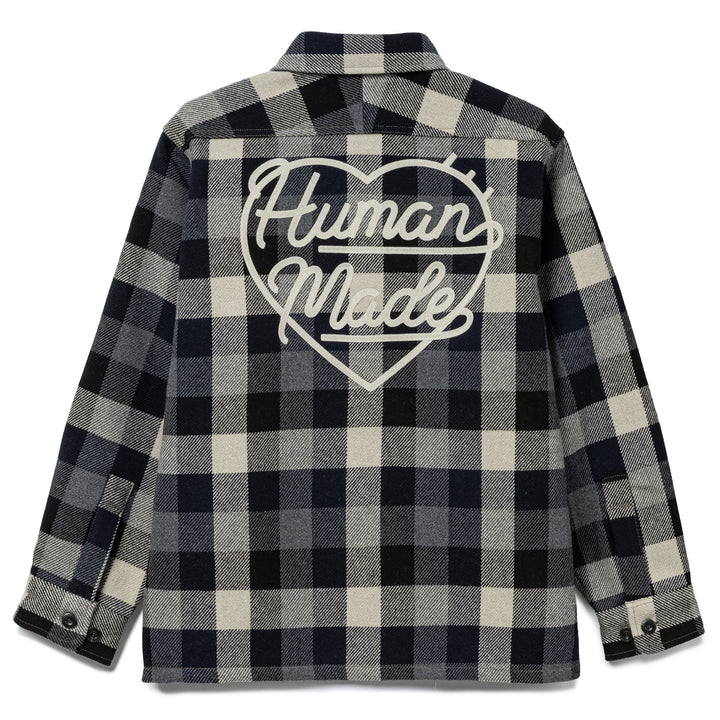 Wool Check Shirt Jacket | Black