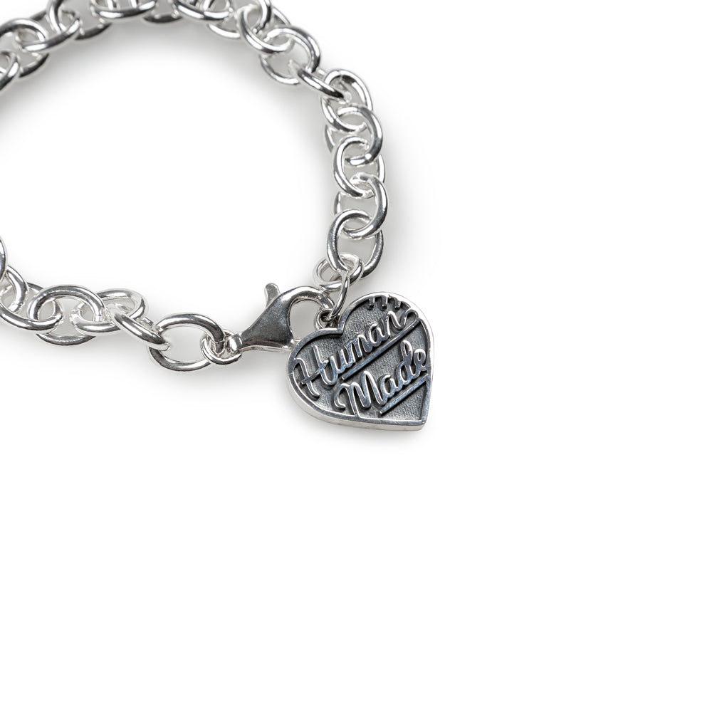 Heart Silver Bracelet | Black