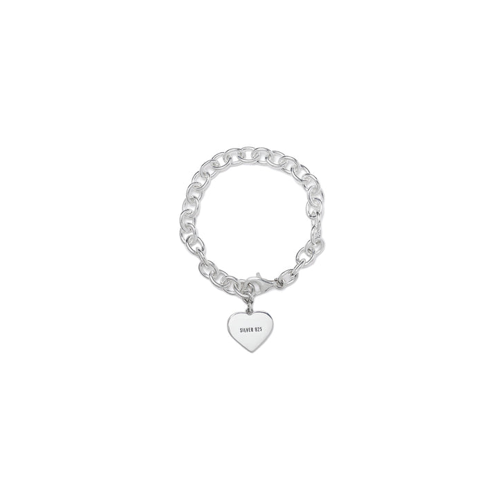 Heart Silver Bracelet | Black