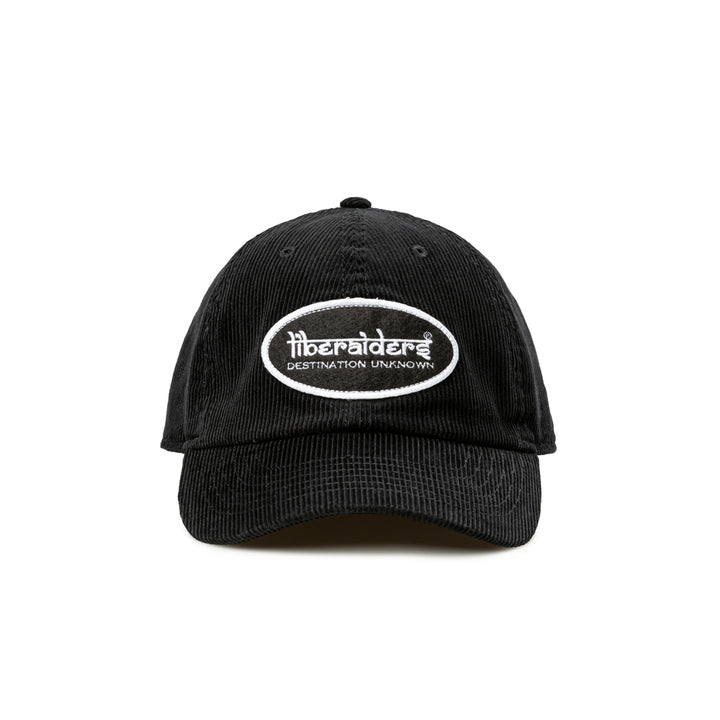 Oval Logo Corduroy Cap | Black