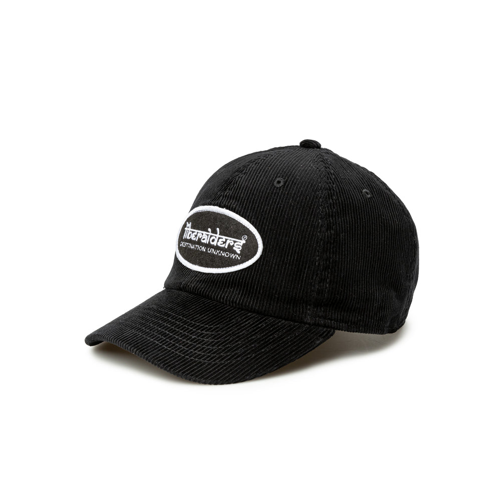 Oval Logo Corduroy Cap | Black