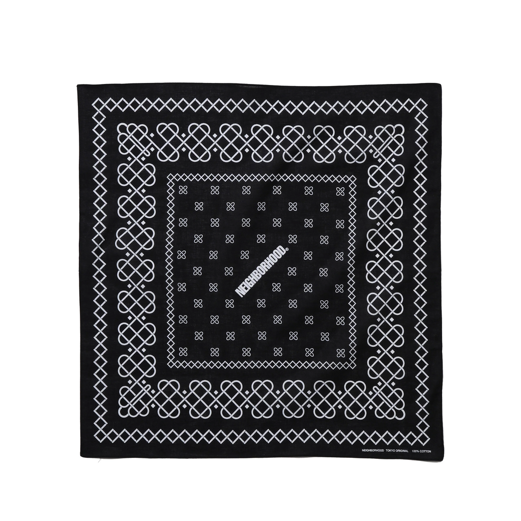 Neighborhood Line Pattern Bandana | Black