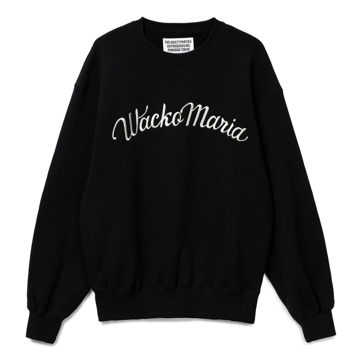 Middle Weight Crew Neck Sweatshirt (Type-1) | Black