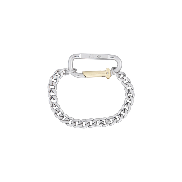 Mini Carabiner Chain Bracelet | Silver