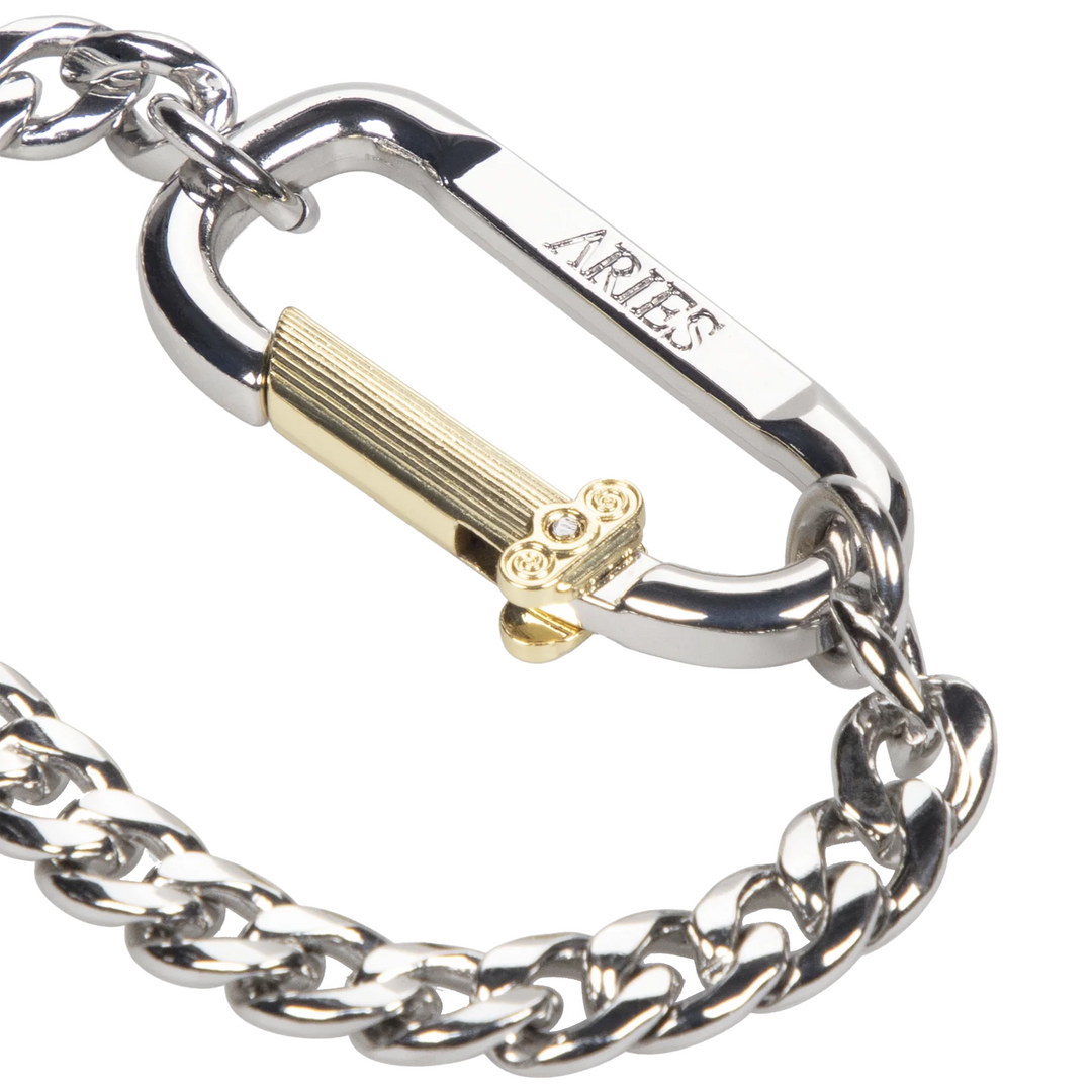 Mini Carabiner Chain Bracelet | Silver