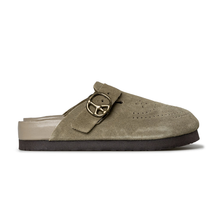 Clog Sandal | Suede Taupe