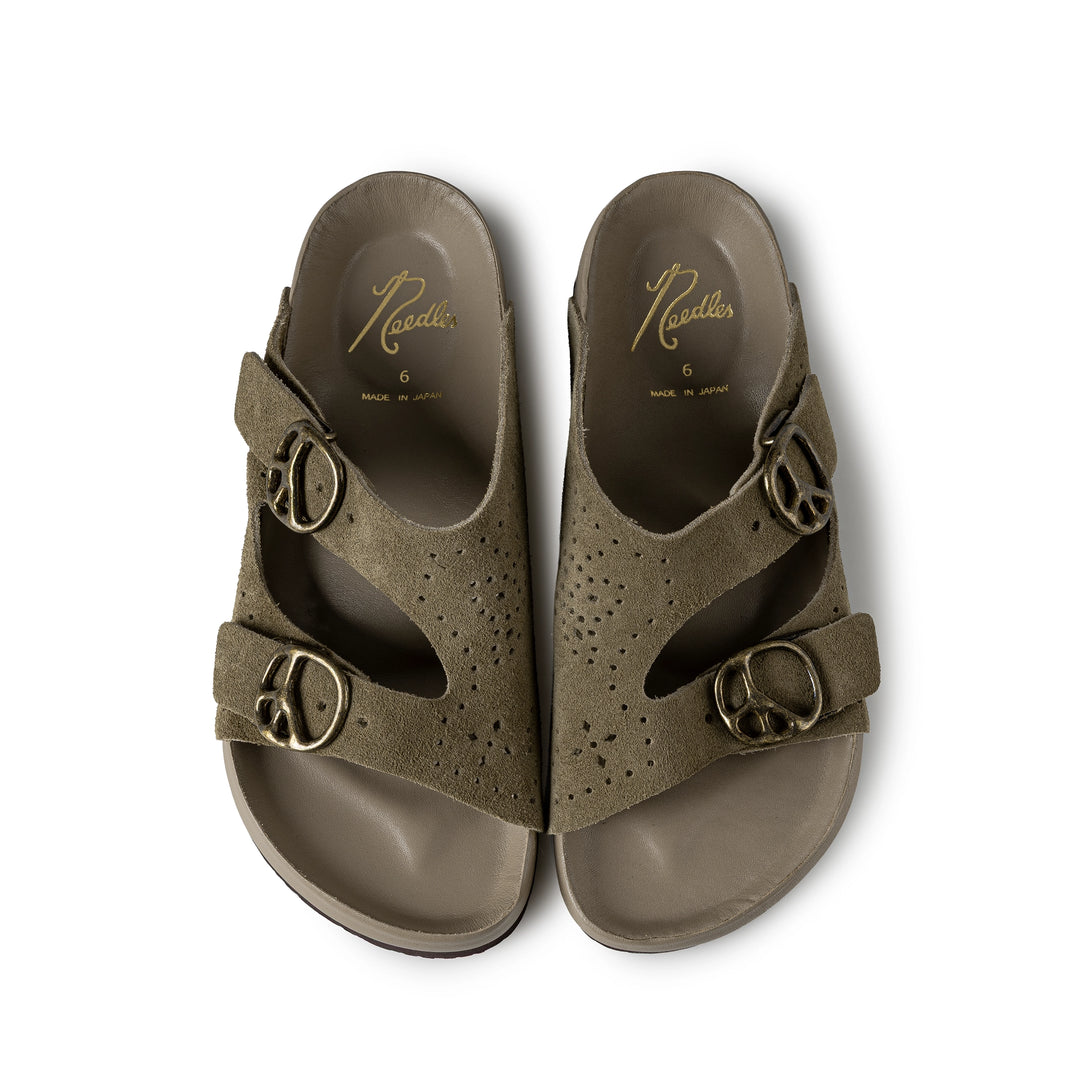 Double Strap Sandal | Suede Taupe