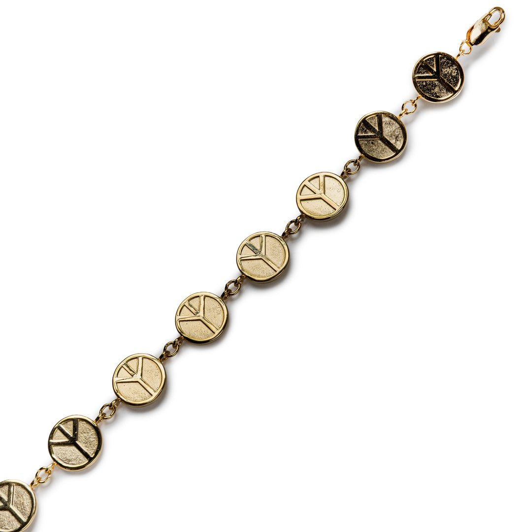 Peace Bracelet | Gold Plate