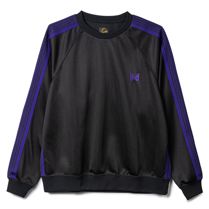 Poly Smooth Track Crewneck Shirt | Black