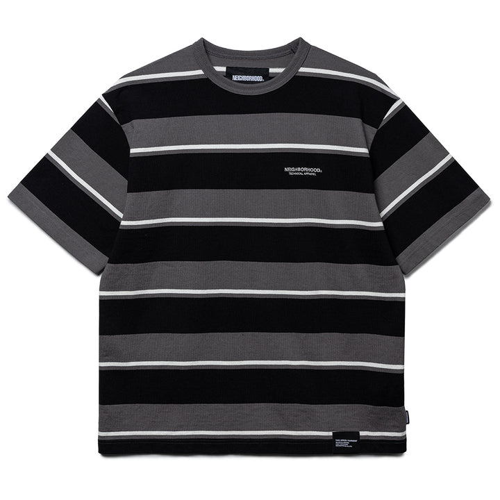 Border SS Crew Neck | Gray