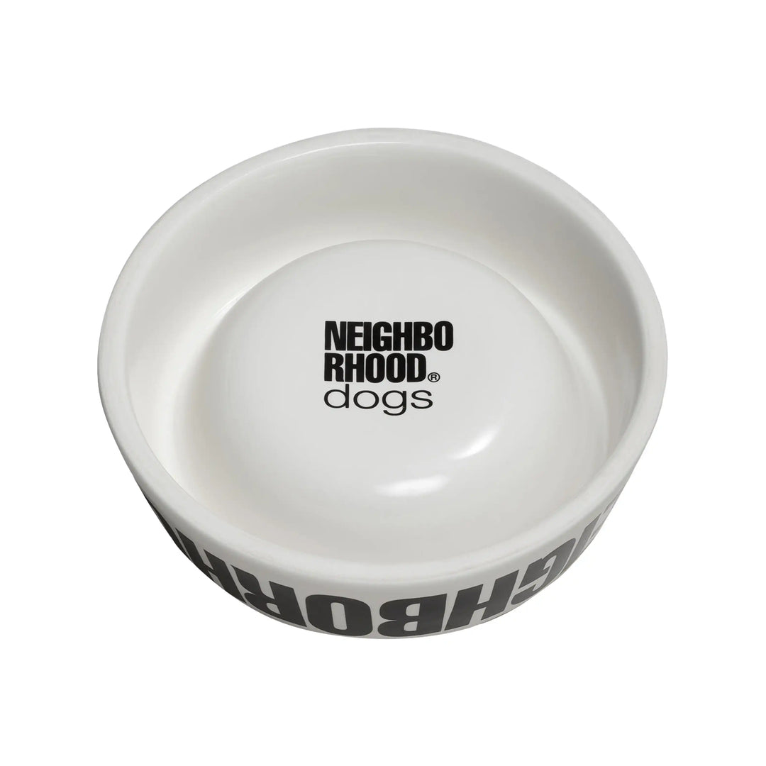 Neighborhood CI Dog Bowl | White