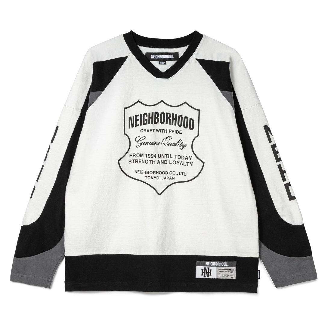 Neighborhood Hockey L/S Tee | White Neighborhood Hockey L/S Tee | White