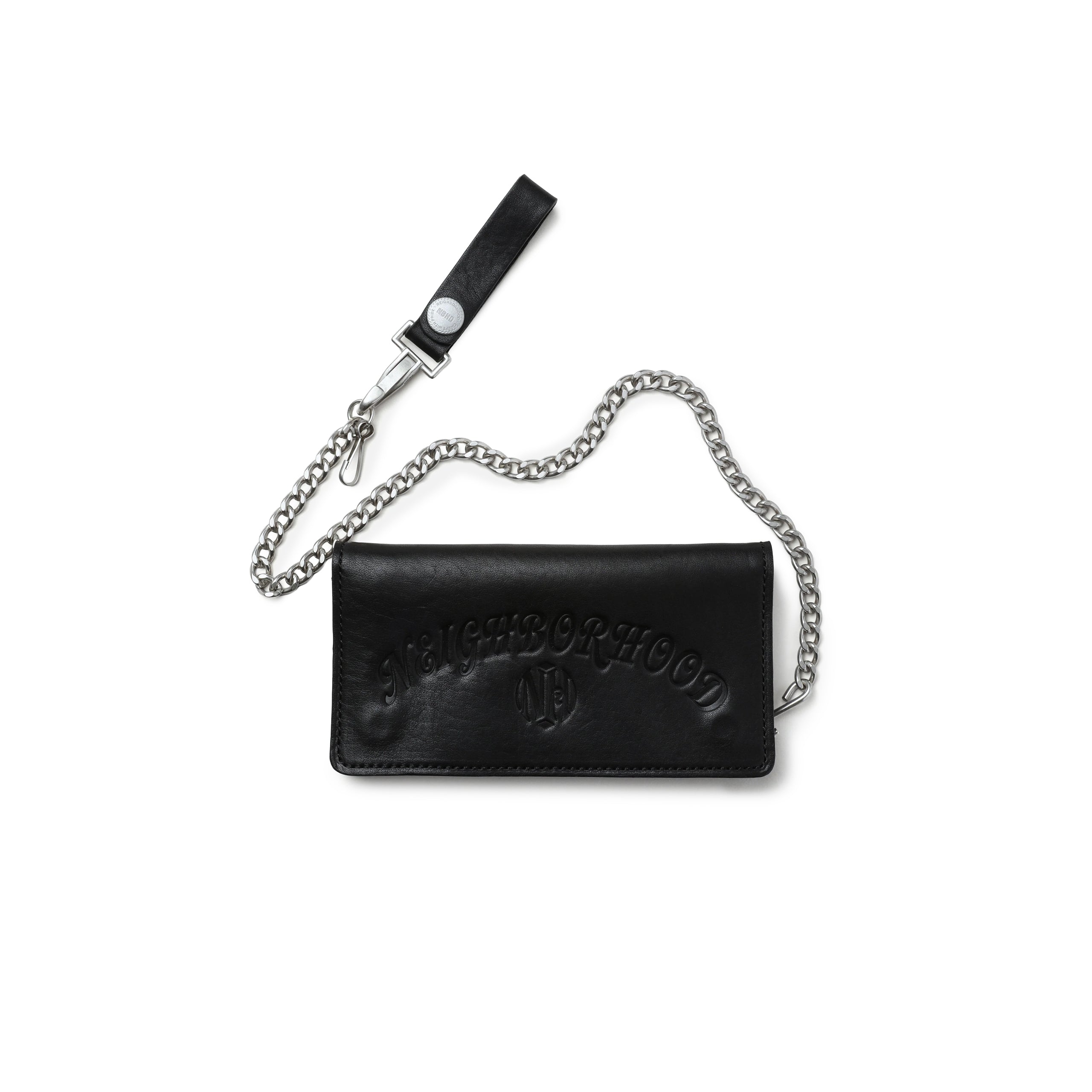 Neighborhood Leather Trucker Wallet | Black