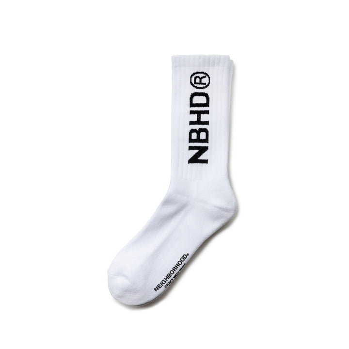 NBHD Logo Socks | White