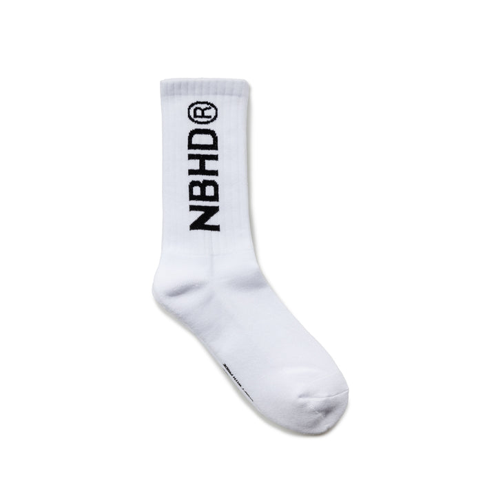 NBHD Logo Socks | White