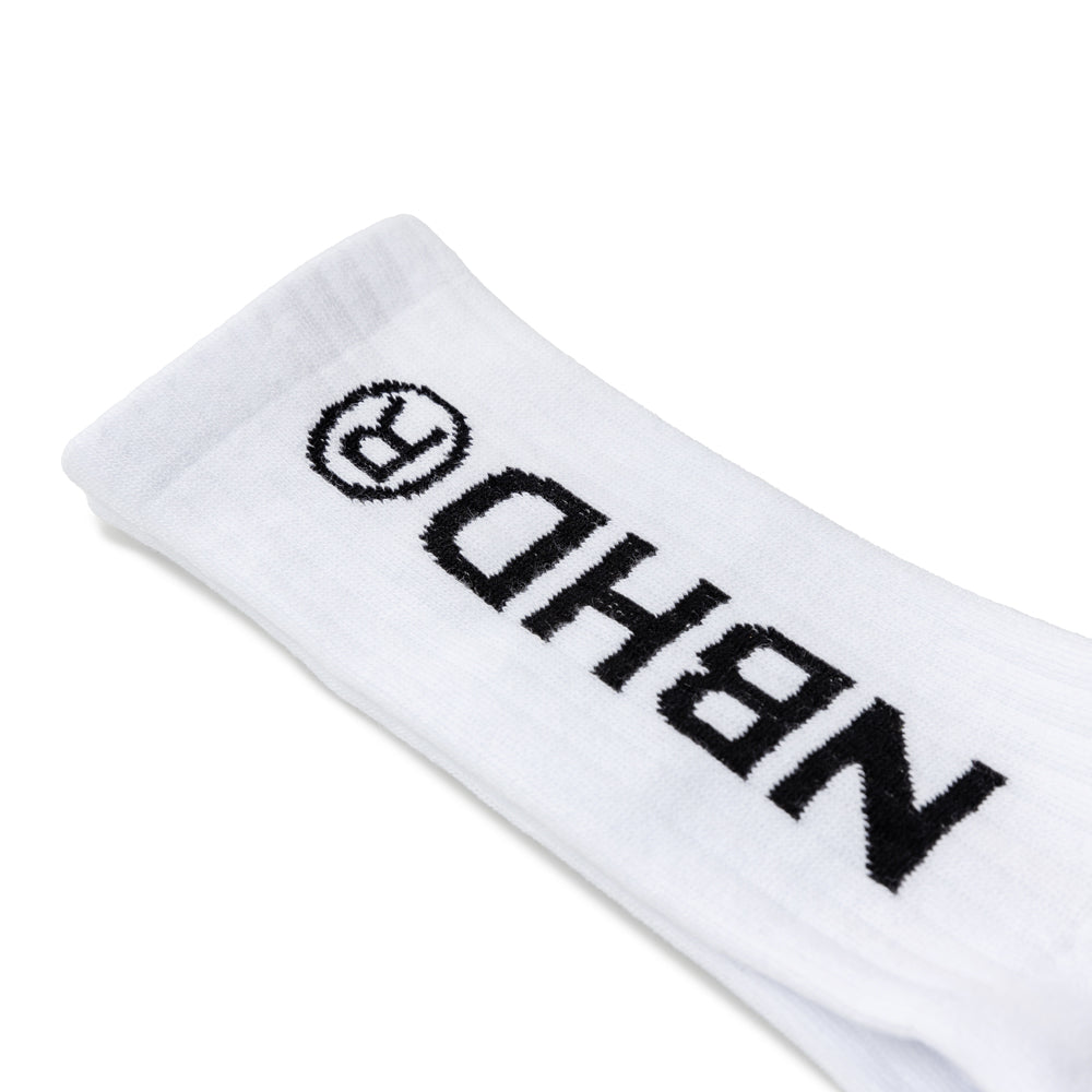 NBHD Logo Socks | White