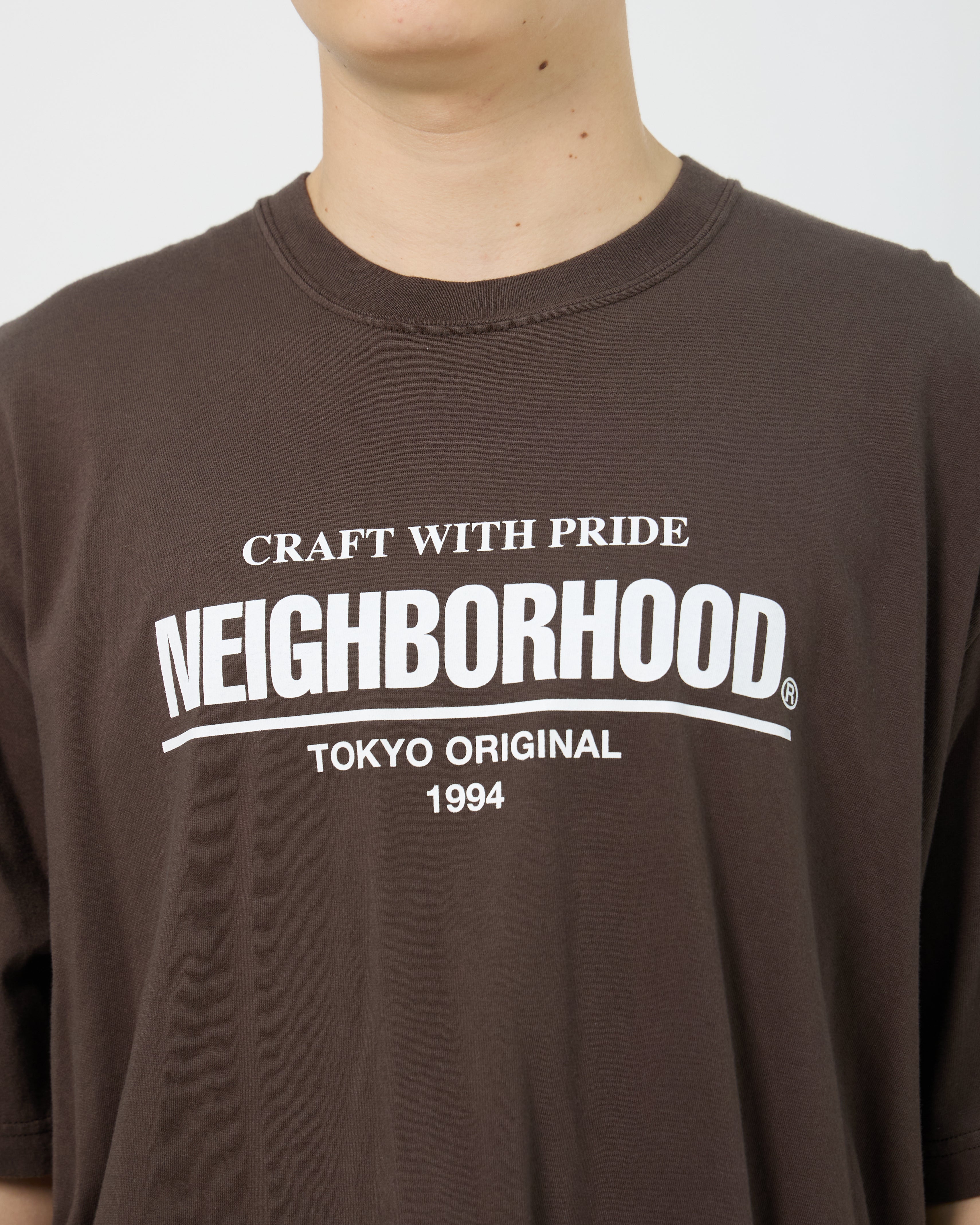 25AW NEIGHBORHOOD NH . TEE SS-1 茶26SS Neighborhood NH . SS-1 Tee | Brown