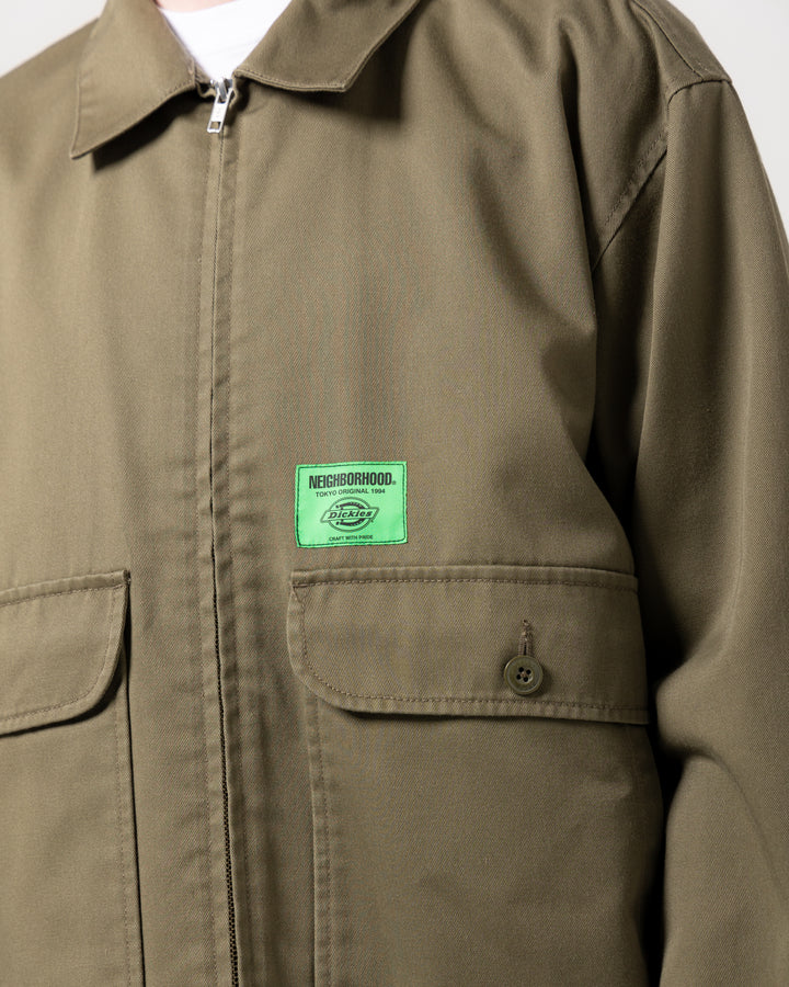 NH. X Dickies. Zip Work Jacket | Olive Drab