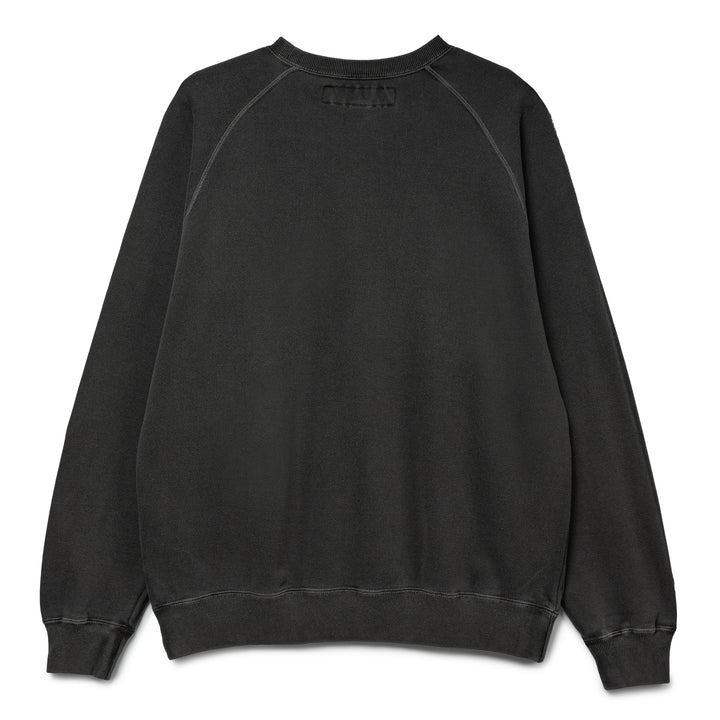 Pigment Dyed Sweat Shirt LS | Black