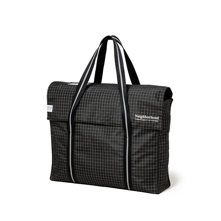 Reflective Flap Tote Bag | Black